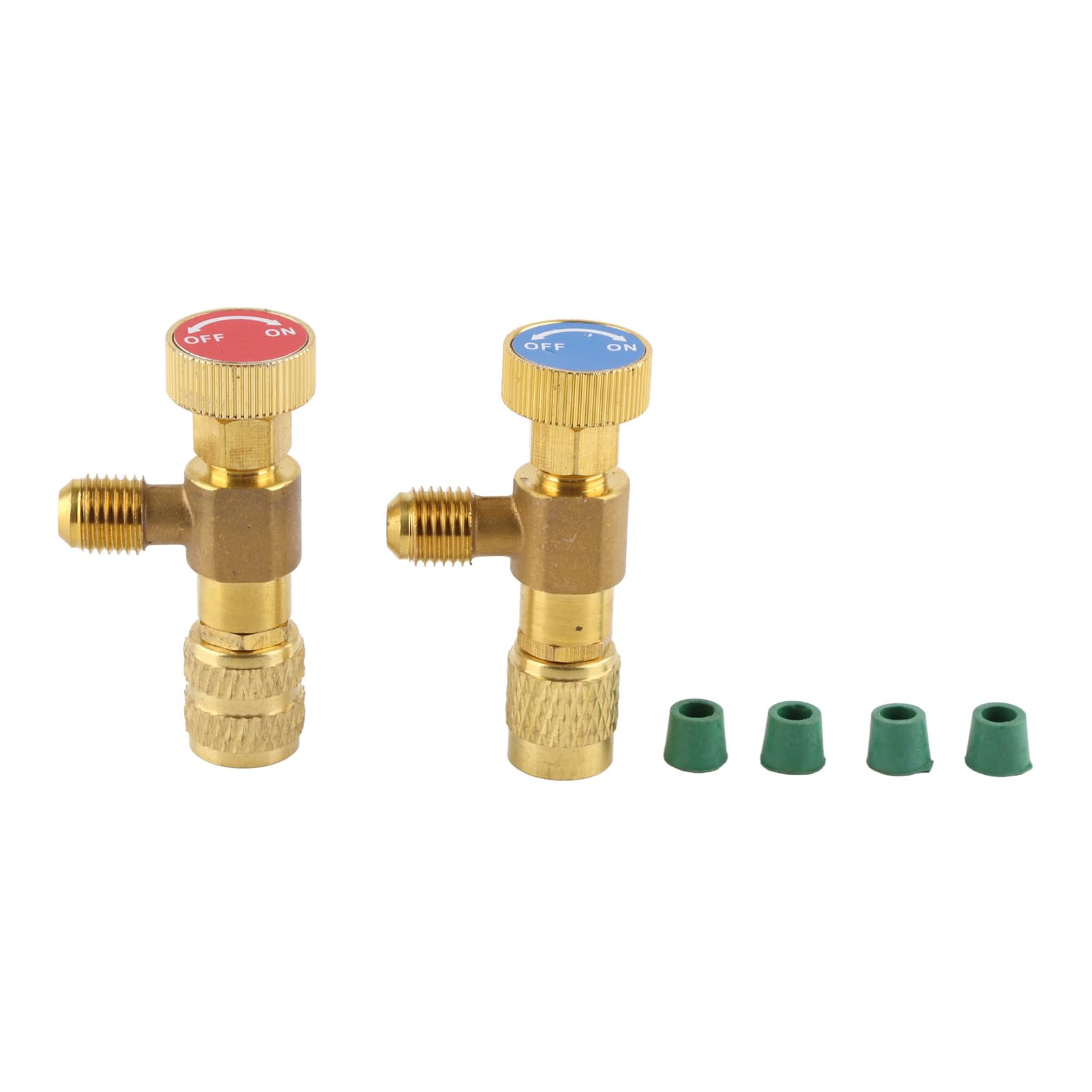 Adattatore di Sicurezza per Refrigerante R22 R410A /4" SAE Valvola Liquida per Ricarica Condizionata Compatibile con Sistemi di Condizionamento E Manutenzione Strumenti per Fluido Refrigerante