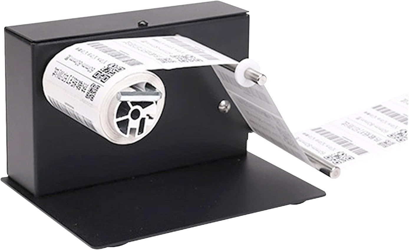 Automatic Label Rewinder Rewinding Machine Speed Adjustable Automatic Label Rewinder Two-Way Rewinding 180mm Label Roller Machine Synchronize with Printer (R3)