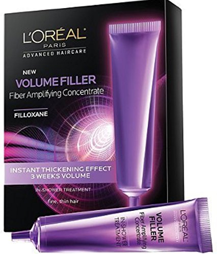 L'Oreal Advanced Haircare Volume Filler Fiber Amplifying Concentrate Ampoules 0.5 oz, 3ea (Pack of 4)