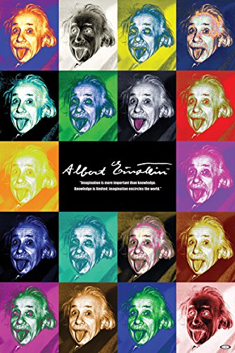 Affiche Albert Einstein Pop Art 61X91 Cm pour décoration murale salon