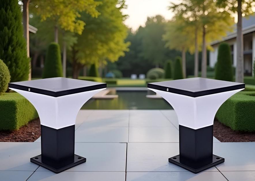 Gate Light for Outdoor Waterproof, Gate Light Lamp for Home Entrance & Garden – Modern Pillar Gate Lamp for Pathway (Pack of 2)-image-33