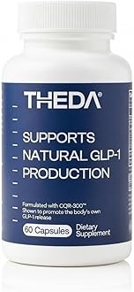 THEDA GLP-1 Supplement Weight Loss for Women and Men - Clinically Studied Metabolism Booster, Expert Formulated and Patented to Support GLP1 Production Naturally (30 Day Supply, 60 Capsules)