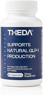 THEDA GLP-1 Supplement Weight Loss for Women and Men - Clinically Studied Metabolism Booster, Expert Formulated and Patented to Support GLP1 Production Naturally (30 Day Supply, 60 Capsules)
