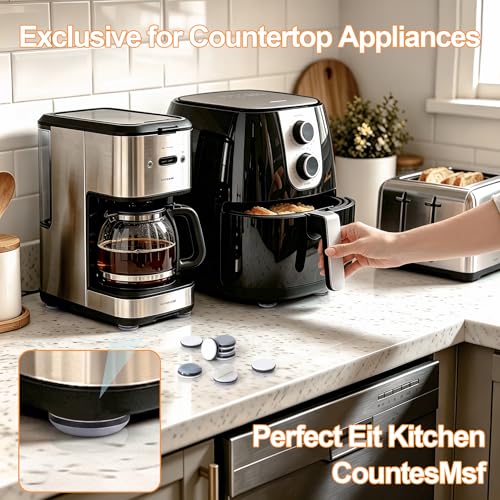 Image of Appliance Sliders for Kitchen 24 PCS Self-Adhesive Small Kitchen Finds Appliance Slider Hacks Easy to MovIing & Space Saving Must Have Home Gadgets Mixer Accessories for Countertop