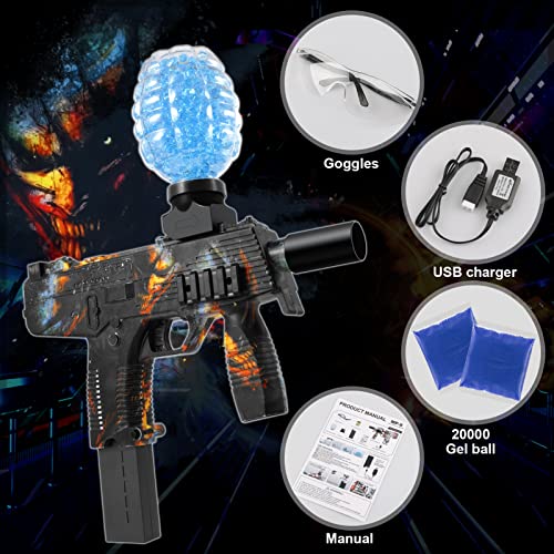 Electric Gel Ball Blaster, Gel Ball Blaster Automatic With 20,000 Water Beads And Goggle, Water Ball Blaster Toy For Kids And Adults Ages 12+ #TOP6