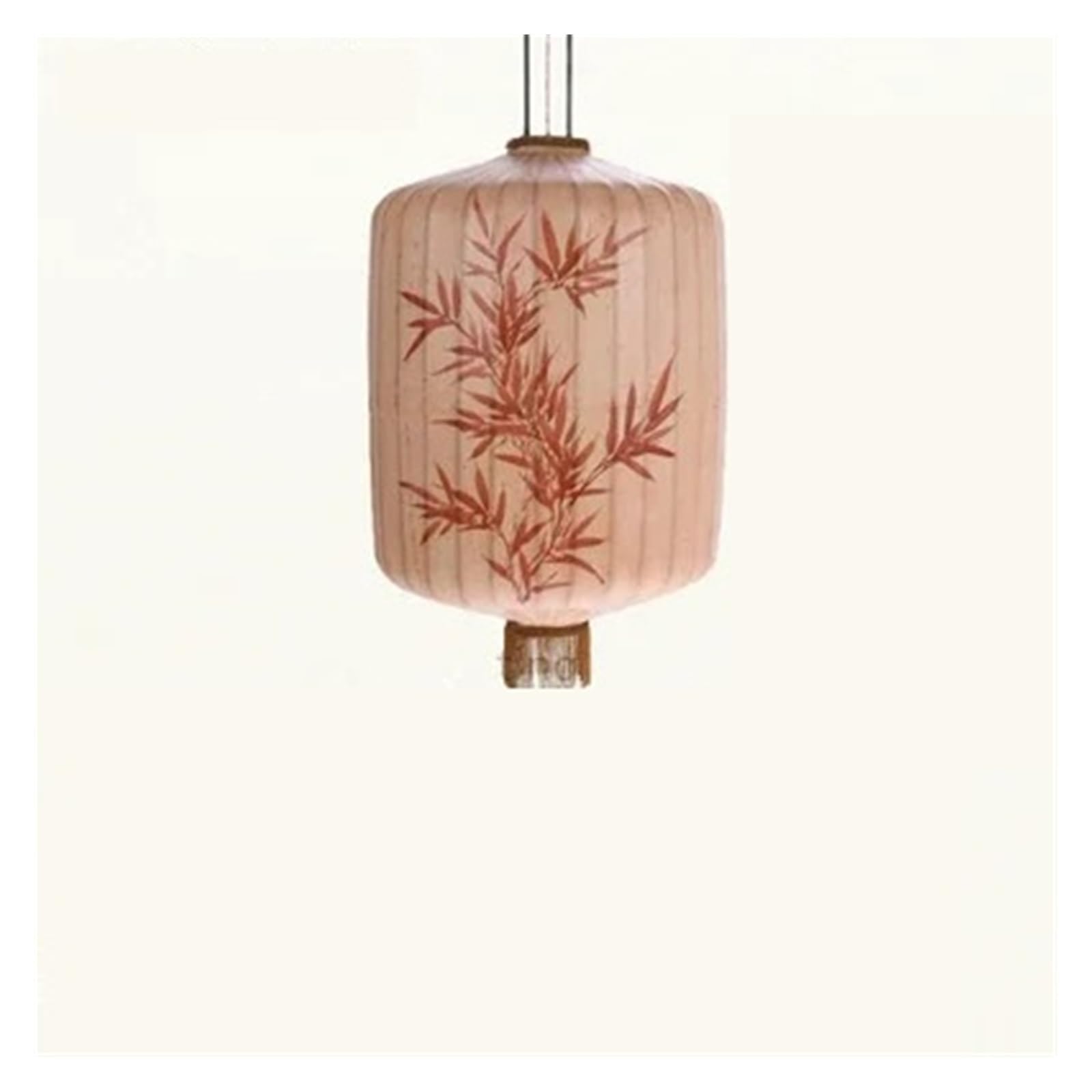 IUVYTA Traditional Lantern Painting Pendant Lamp Fabric Lampshade for Lights(B Pink-Dia60cm,Warm White) โ image 1