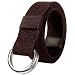 JINIU Canvas Belt Military Style D RING Buckle solid color 1.5" wide