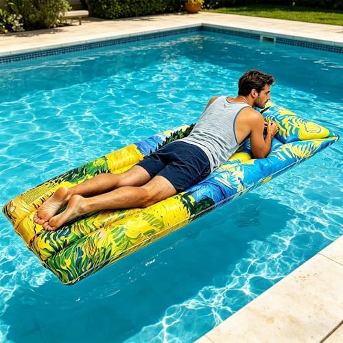 Flotteurs gonflables pour la piscine : matelas hamac pliable de plage - 3