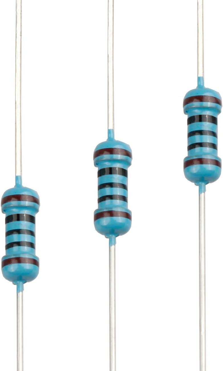 100pcs 100 ohm Resistor 1/4w (0.25 Watt) ±1% Tolerance Metal Film Fixed Resistor, Multiple Values of Resistance Optional