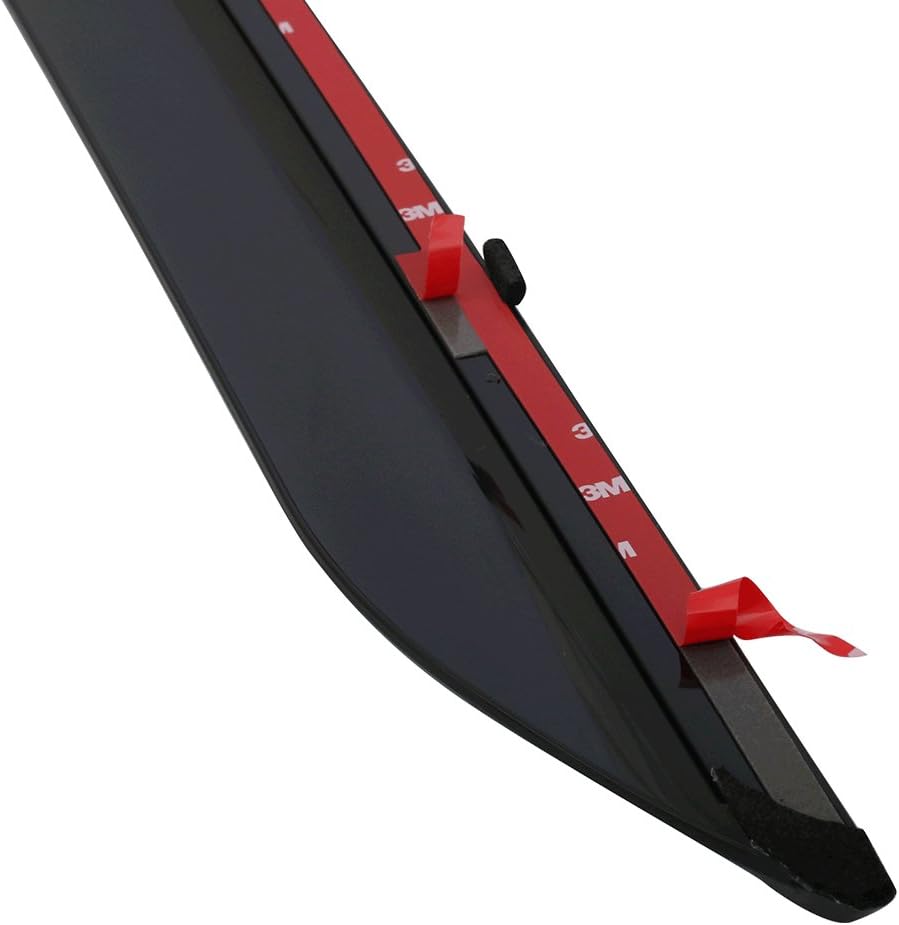 IKON MOTORSPORTS，Window Visor Compatible with 2017-2022 Toyota C-HR, Injection Polycarbonate with Black Chrome Trim 4PCS Wind Deflector Rain Guard Shade, 2018 2019 2020