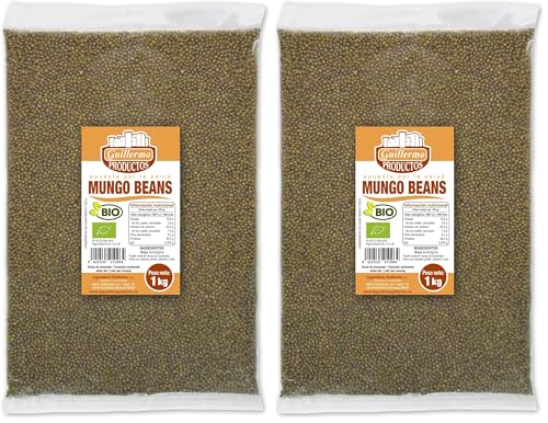 Guillermo | Judía mungo o soja verde BIO - Bolsa 1 kg | 100% ecológica | Rica en hidratos de carbono complejos y fibra | Baja en grasas | Contribuye a bajar el colesterol (Paquete de 2)