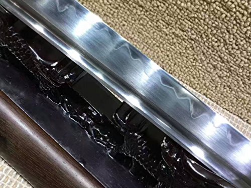Katana,Tanto,Turns The Soil To Burn Blade,Rosewood Scabbard,Full Tang,Length 19.6 Inch #TOP3