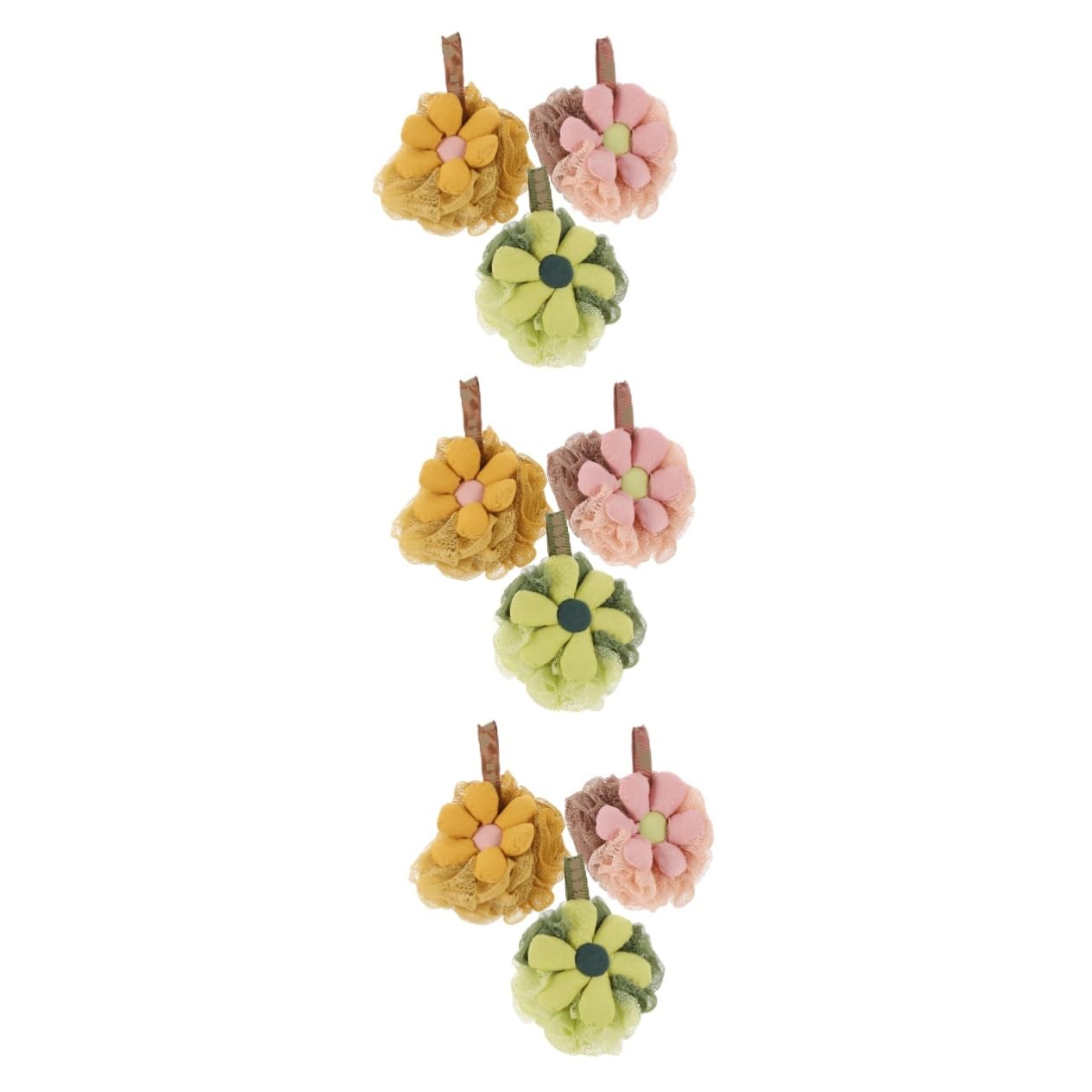 Angoily 9piezas Esponja De Baño Para Bebés De Exfoliante Floral De Loofah Para Baño De Recién Nacidos Diseño Práctico y Portátil