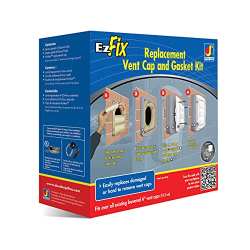 Dundas Jafine Ezfxzw Vent Cap Replacement Gasket Kit, 4", White #TOP3