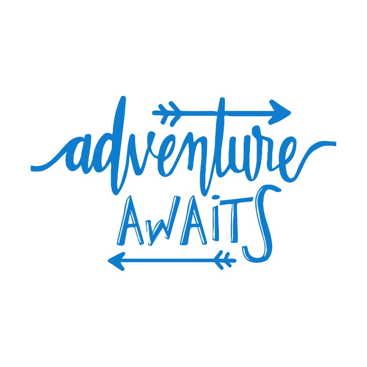 Kids Room Wall Sticker for Nursery Kids Room Adventure Awaits Inspiring Quote Travel Stickers Home Decor Mural Large - 57x95cm — image 1