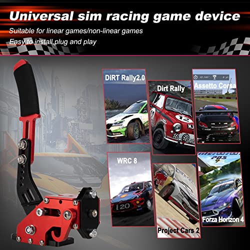 Image of Xsloer Usb Handbrake 14Bit With Clamp For Racing Pc Game G25 G27 G29,Universal Gaming Peripherals For Sim Racing Game,Golden