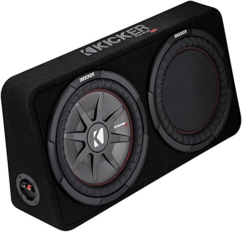 Kicker 43TCWRT102 CompRT10 10-inch Subwoofer in Thin Profile Enclosure, 2-Ohm, 400W