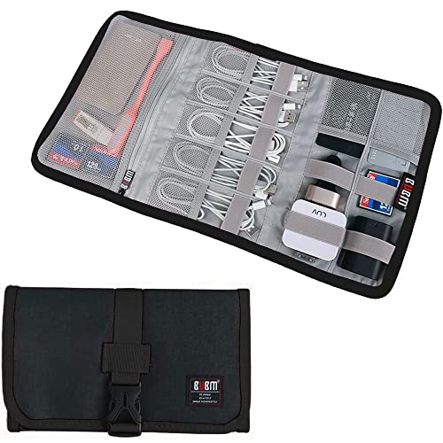 Travel Organizer, Bubm Cable Bag/Usb Drive Shuttle Case/Electronics Accessory Organizer, Black &Black #TOP7
