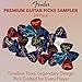 Fender Premium 24 Pack Picks Sampler - Includes Thin, Medium & Heavy Gauges (Austin Bazaar Exclusive)
