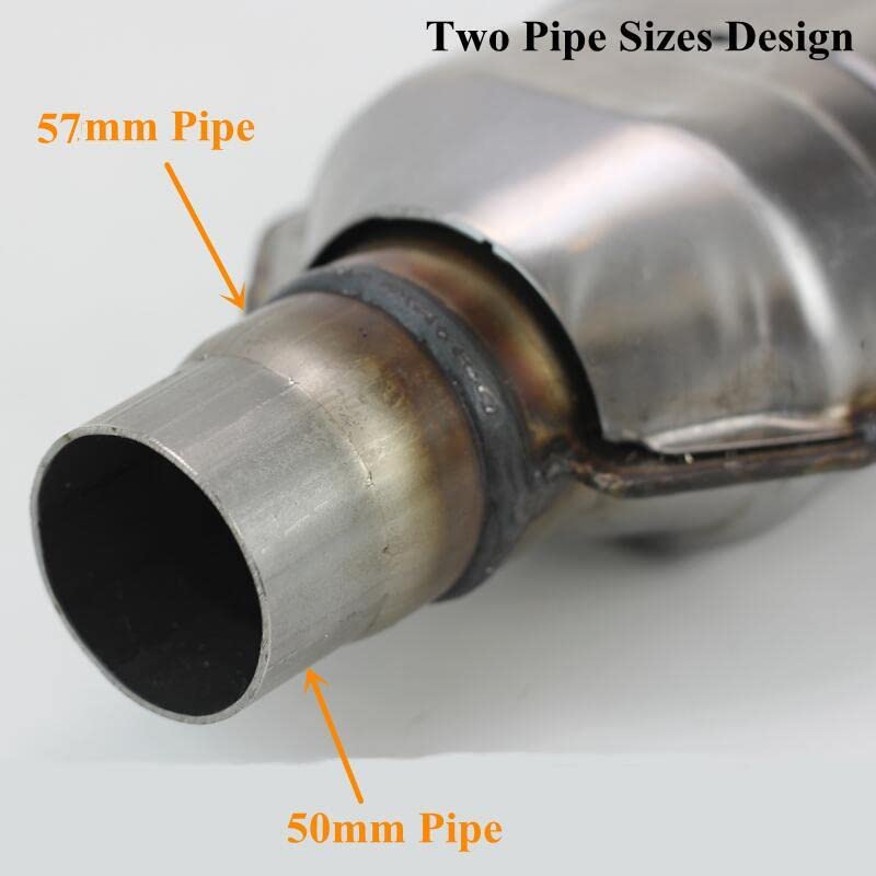 50mm 57mm ovale EURO 4 convertisseur catalytique universel for 2 pièces 400 cellules catalyseur en céramique