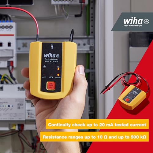 Wiha WH45222 Continuity Tester 400V Ac Cat Ii, black/yellow - Image 4