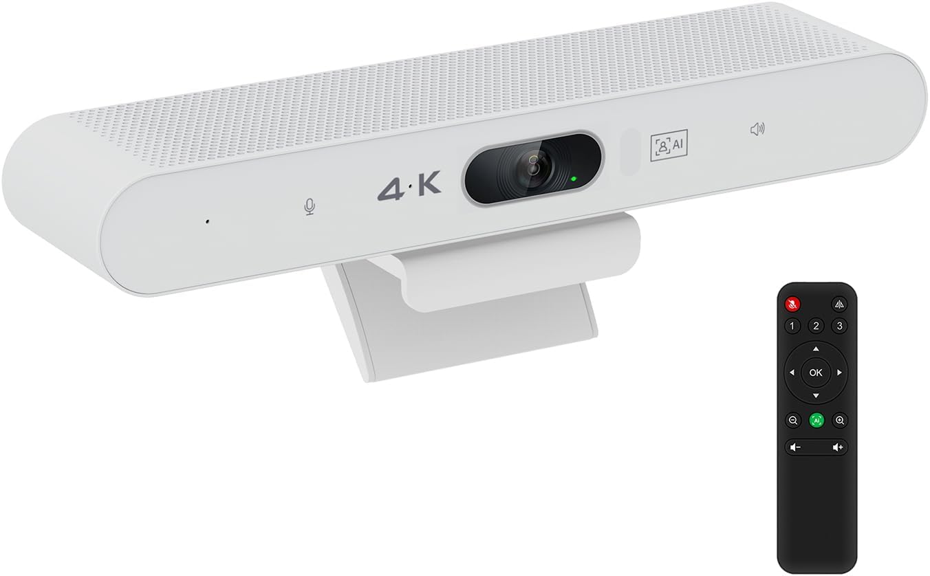 TOALLIN 4K All-in-One Conference Webcam with Microphone and Speaker