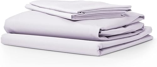 Miniatura 1 de Five Looms Juego de sábanas clásicas de percal de 4 piezas, 100% algodón con bolsillo profundo de 15 pulgadas, juego de sábanas refrescantes suaves