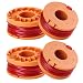 SUNSK Bobine di Ricambio per decespugliatore Worx WA0010 Rocchetti Filo Nylon Trimmer Line 4 Pezzi (0.065” * 10ft)