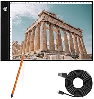A4 Light Box Adjustable Brightness Light Pad LED Light Board with USB Cable for Diamond DIY Painting, Light Drawing, Sketching Animation X-RAY