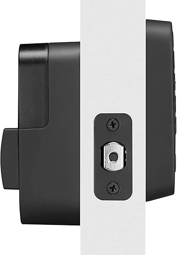 Miniatura 3 de Yale Assure Lock 2 - Cerradura de puerta con código de teclado de gamuza negra con onda Z y llave de respaldo para puerta de entrada delantera o