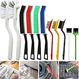 11Pcs Crevice Cleaning Brush Set, Hard Bristle Gap Cleaner Brushes,Ideal for deep Cleaning Gaps, Kitchens, Sinks, bathrooms, Tight Spaces, Corners, Bottles, Cups, teapots