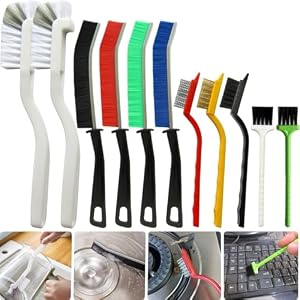 CRAFNEW Crevice Cleaning Brush Set, Hard Bristle Gap Cleaner Brushes,11Pcs