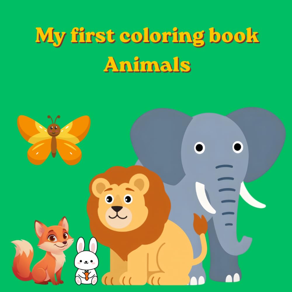 Cute Animals Coloring Book: Educational coloring pages with animals and alphabet for children 3-5
