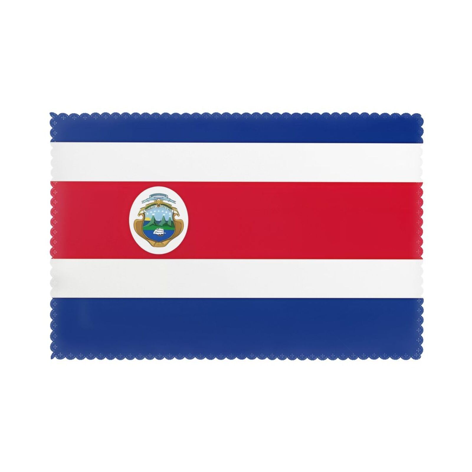 HJFCZH Costa Rica Flag Prints Placemats Set of 6 12x18in – A Great Housewarming Gift for a Warm & Stylish Home
