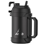Arslo Sports Water Jug - Gallon Water Bottle - Large Insulated Stainless Steel Bottle for Gym, Workouts, Basketball, Football, Soccer - Keep Water Cold for Up To 24 Hours - 108 Ounce (Black)