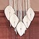 Boho Traumfänger,Makramee Traumfänger Dreamcatcher Handgefertigt Wandbehang Bohemian Dekoration für Schlafzimmer Wohnzimmer Hochzeit Baby Shower Home Decor Mädchen Kinder Geschenk,5 Blätter Mandala