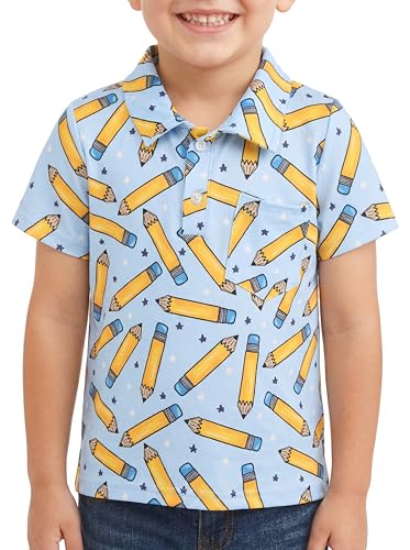 Image of Unique Baby Moisture Wicking Kids Polo Shirts for Toddler Boys Polo Shirt