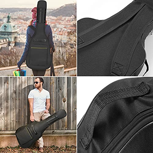 LHTECHTOY Gitarrentasche 40 41 Zoll Gig Bag Gitarre Tasche Akustik Guitar Bag Backpack Case Oxford Gitarrenhülle Gitarre Rucksack Gitarren Taschen (A2)