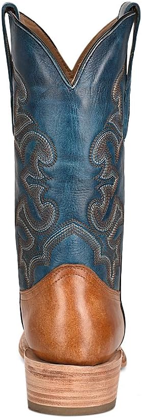 Corral Boots Men's Navy Blue Handcrafted Cowboy Boots | Narrow Square Toe Western Boots with Sand Embroidery Design - Image 5