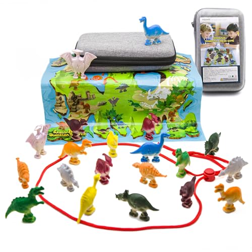 Magnetic Dinosaur Chess Game with Stones & Rope, Magnet Strategy