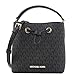 Produktbild Michael Kors Small Suri Bucket Bag Tote Crossbody Black MK Signature Leather PVC