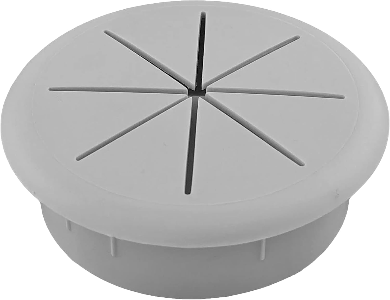 Electriduct 2-3/8" Flexible Desk Grommet - Color: Gray - 10 Pack