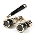 Kingscope 3X25 Vintage Opera Glasses Binoculars for Theater Musical Concert (Lorgnette, Black, with Handle)