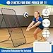 Oswerpon Volleyball Rebounder Net 7x4 FT, 5-Angle Adjustable Bounce Back Net, Steel Frame & PE Training Net for Volleying/Spiking, Rust-Resistant & Durable – w/Travel Bag for All Ages, Black, 2 NETS