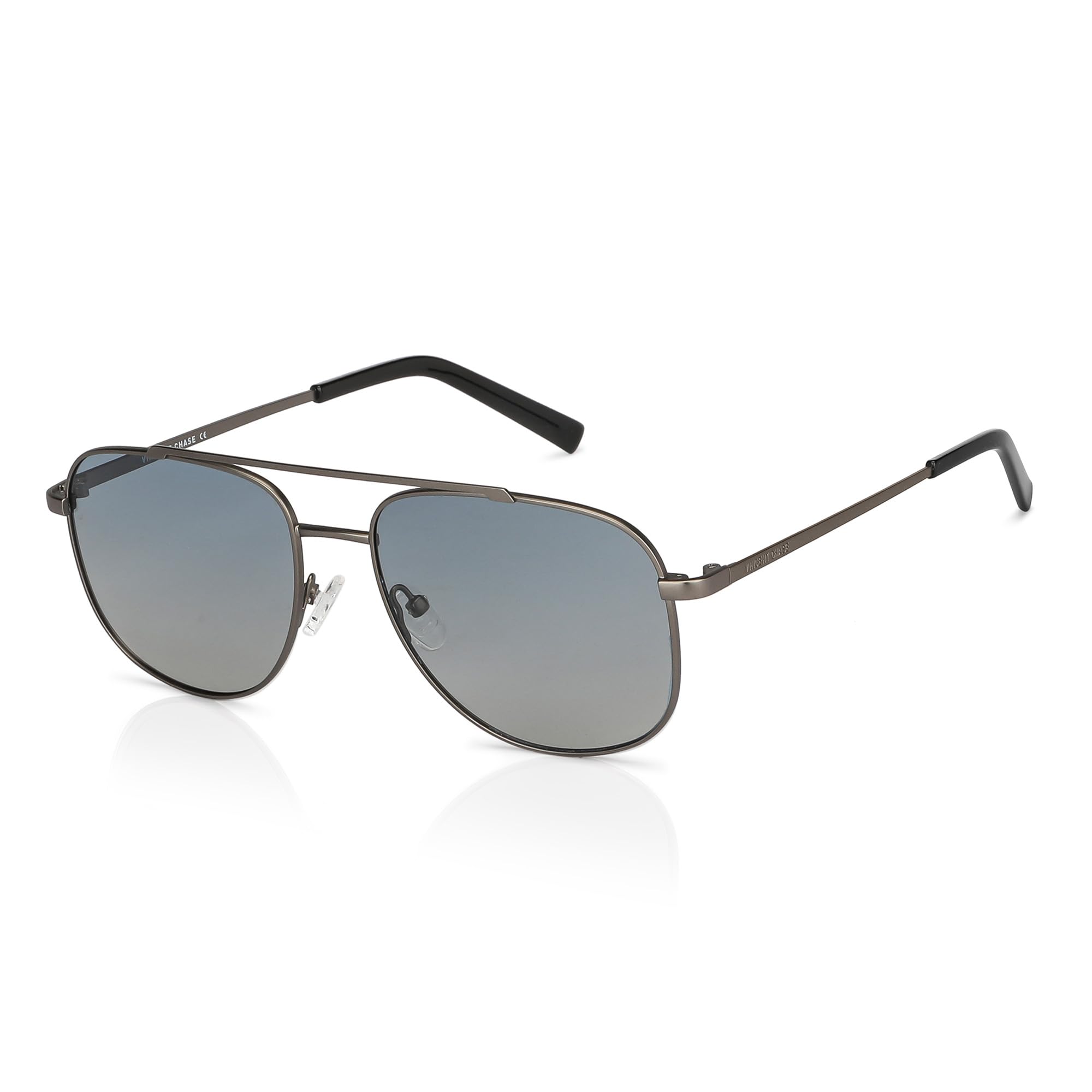 By Lenskart |Sunglasses for Men & Women Full Rim Square Branded and Stylish Sunglasses|Polarized and 100% UV Protected| Unisex|Large|VC S12934(Frame Gunmetal/Lens Blue)-image-29