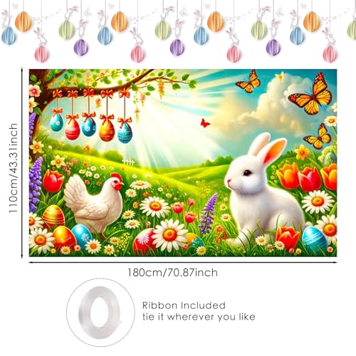Image of Nuxovilar Easter Banner 43x71 inch Polyester