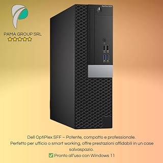 Pc Computer Business, Desktop sff, pronto all'uso, Core i7 6th, Ram 32gb DRR4, Disco SSD 1TB Nvme, Windows 11 e Office 2021, W-fi usb, Garanzia 12 mesi (Ricondizionato) (i7|Ram 32gb|ssd 1tb)