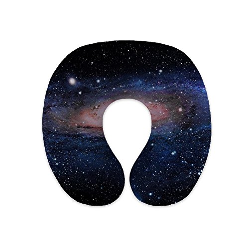 wendana Beautiful Galaxy Design U Neck Pillows Support Memory Foam Travel Neck Pillows