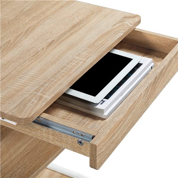Scrivania Angolare da Ufficio per Computer Scrivania ad Angolo 56 x 51 x 79,5 cm Mobile Studio Porta pc con Ruote Tastiera Scorrevole Postazioni da Lavoro (Grigio)
