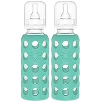 Vista 14 de Lifefactory Biberón de vidrio sin BPA Funda protectora de silicona Paquete de 2 de 4 onzas Menta